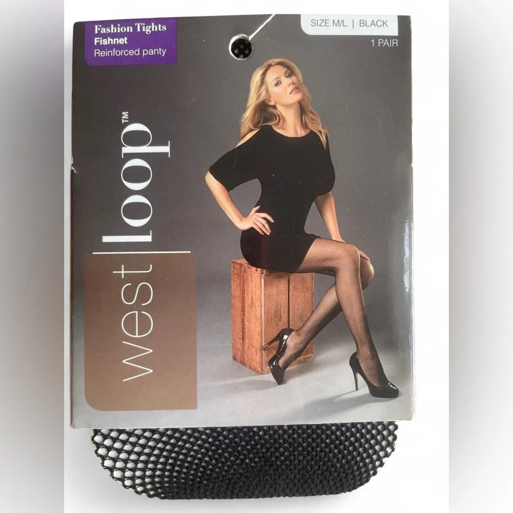 Fishnet Women’s Tights Black Size M/L by West‎ Loop